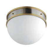 Duke 1 Light Flush Mount in Satin Nickel / Satin Brass