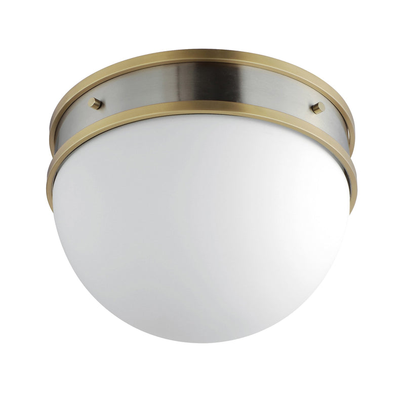 Duke 1 Light Flush Mount in Satin Nickel / Satin Brass