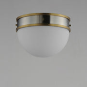 Duke 1 Light Flush Mount in Satin Nickel / Satin Brass