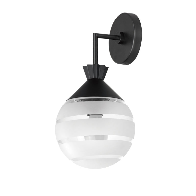 Copacabana Outdoor Globe Wall Sconce in Black