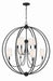 Sylvan 8-Light Chandelier in Black Forged - Lamps Expo