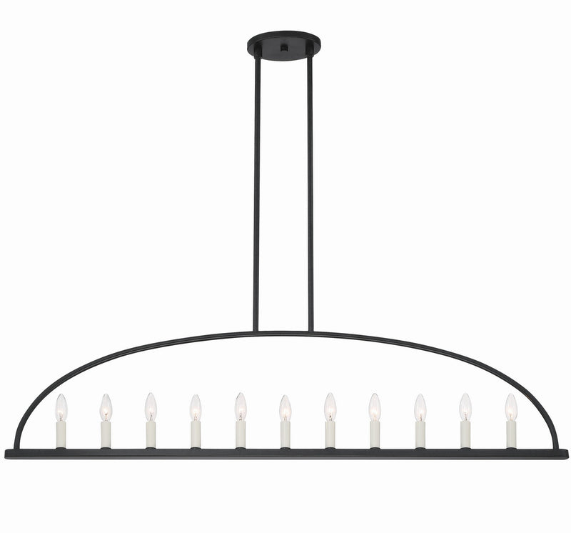 Abbott 11-Light Chandelier in Black - Lamps Expo