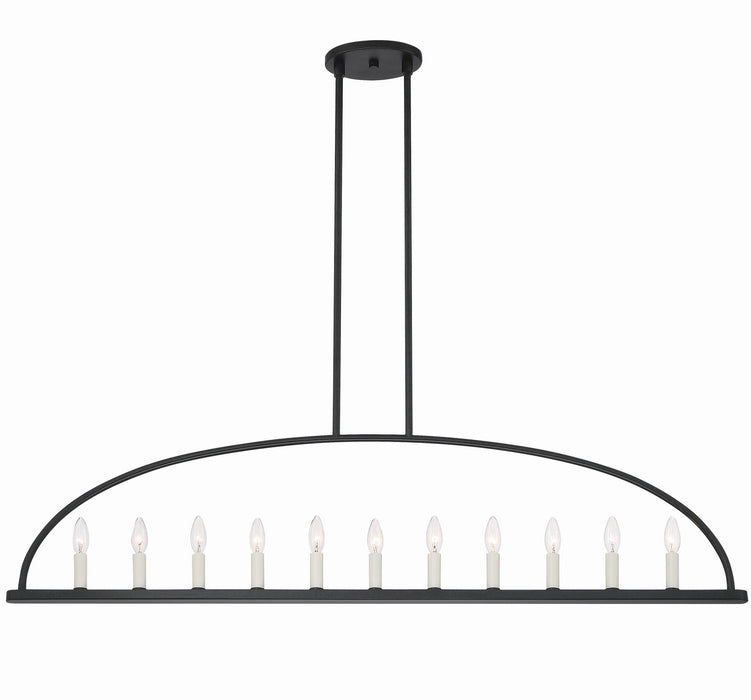 Abbott 11-Light Chandelier in Black - Lamps Expo