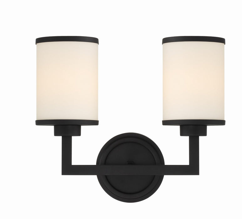 Bryant 2-Light Wall Mount in Black Forged - Lamps Expo