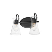 Ava 2 Light Bath Vanity in Black
