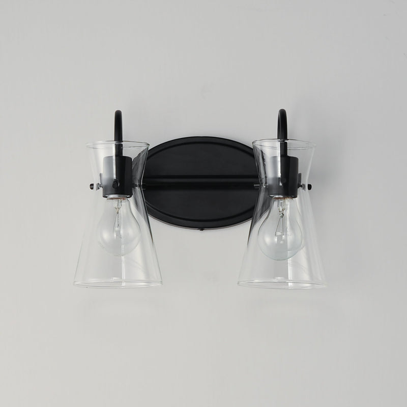 Ava 2 Light Bath Vanity in Black