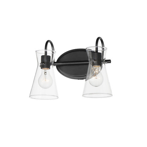 Ava 2 Light Bath Vanity in Black