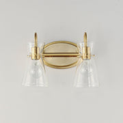 Ava 2 Light Bath Vanity in Natural Aged Brass
