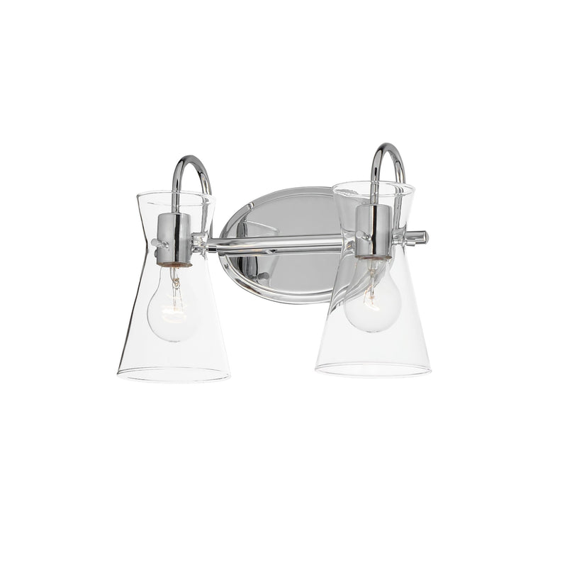 Ava 2 Light Bath Vanity in Polished Chrome