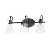 Ava 3 Light Bath Vanity in Black