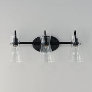 Ava 3 Light Bath Vanity in Black