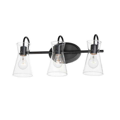 Ava 3 Light Bath Vanity in Black