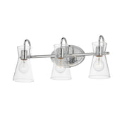 Ava 3 Light Bath Vanity in Polished Chrome