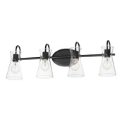 Ava 4 Light Bath Vanity in Black