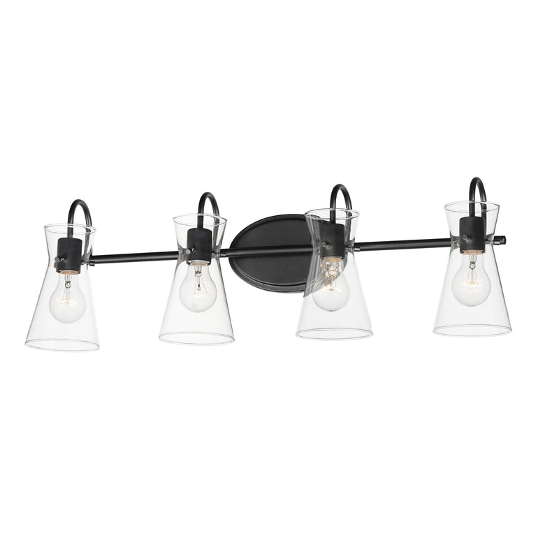 Ava 4 Light Bath Vanity in Black