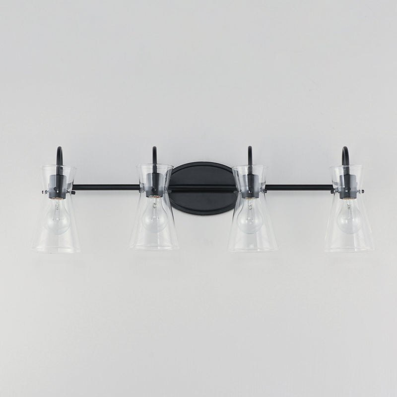 Ava 4 Light Bath Vanity in Black