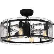 Fortress 4-Light Fandelier in Earth Black