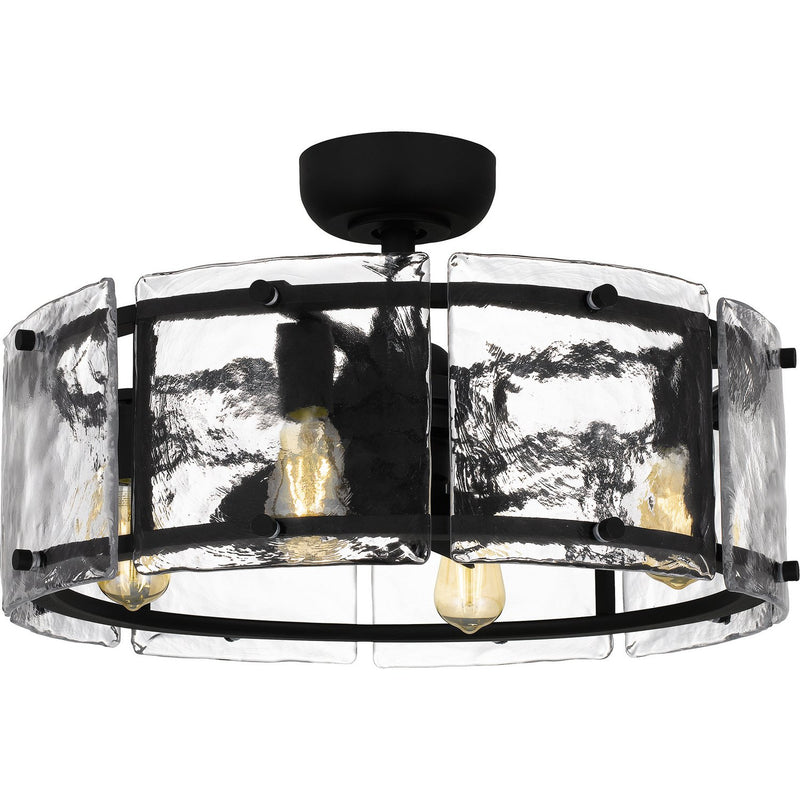 Fortress 4-Light Fandelier in Earth Black
