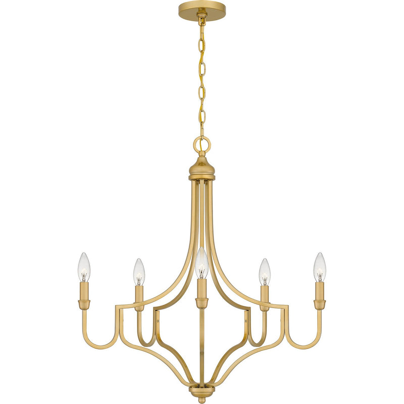 Mabel 5-Light Chandelier in Light Gold