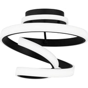 Aviva Semi-Flush Mount in Matte Black
