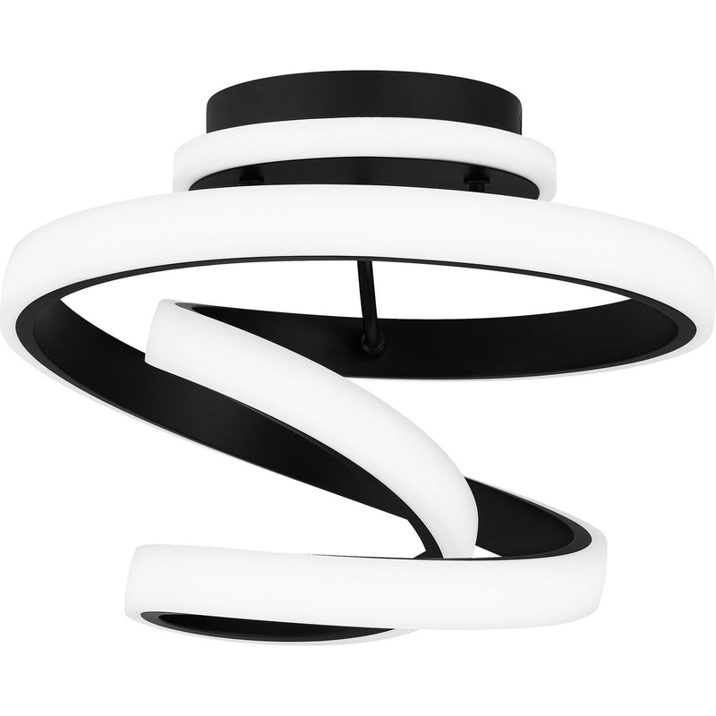 Aviva Semi-Flush Mount in Matte Black