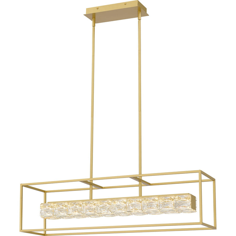 Dazzle 36" Linear Pendant in Soft Gold