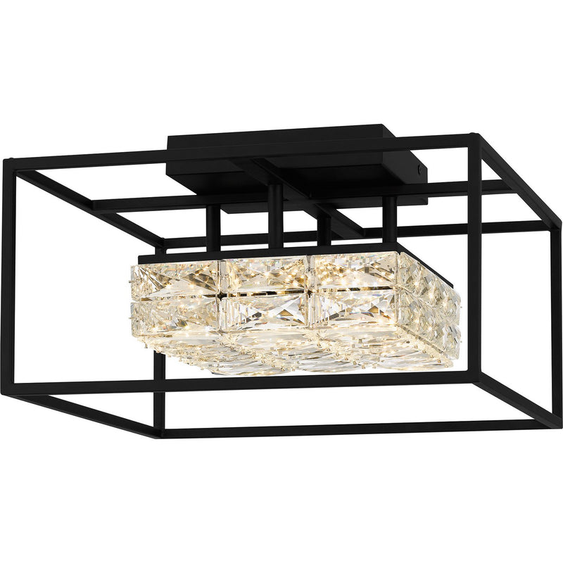 Dazzle Semi-Flush Mount in Matte Black