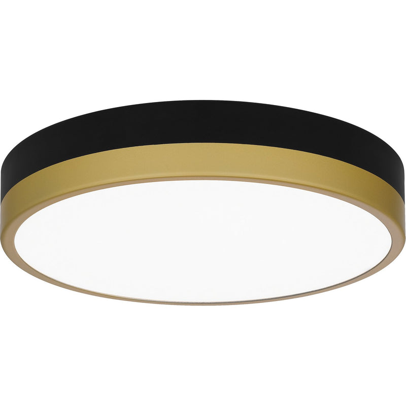 Weldin 11" LED Flush Mount in Matte Black Gold