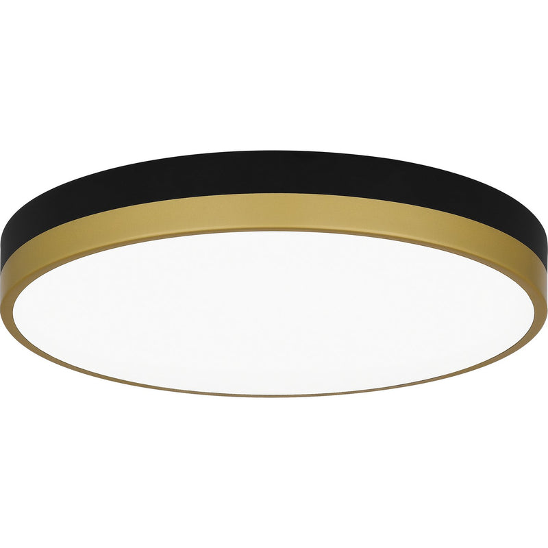 Weldin 15" LED Flush Mount in Matte Black Gold