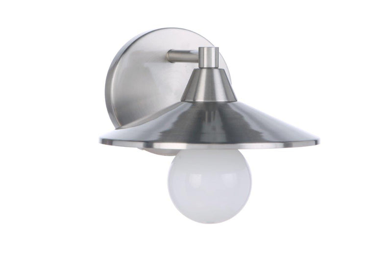 Isaac 1 Light 8" Wall Sconce in Brushed Polished Nickel