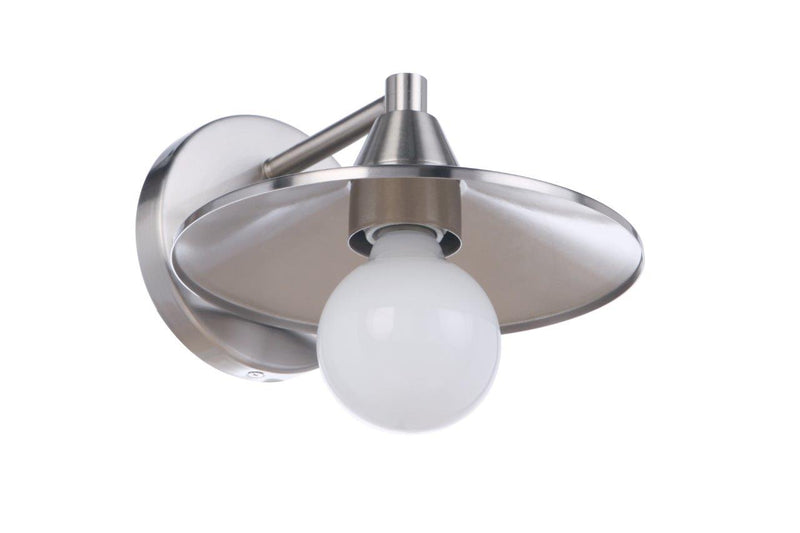 Isaac 1 Light 8" Wall Sconce in Brushed Polished Nickel