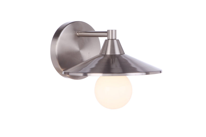 Isaac 1 Light 8" Wall Sconce in Brushed Polished Nickel