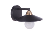 Isaac 1 Light 8" Wall Sconce in Flat Black/Satin Brass