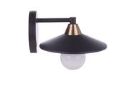 Isaac 1 Light 8" Wall Sconce in Flat Black/Satin Brass