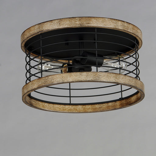 Homestead 15" Semi-Flush Mount in Driftwood / Black