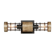 Homestead 2 Light Wall Sconce in Driftwood / Black