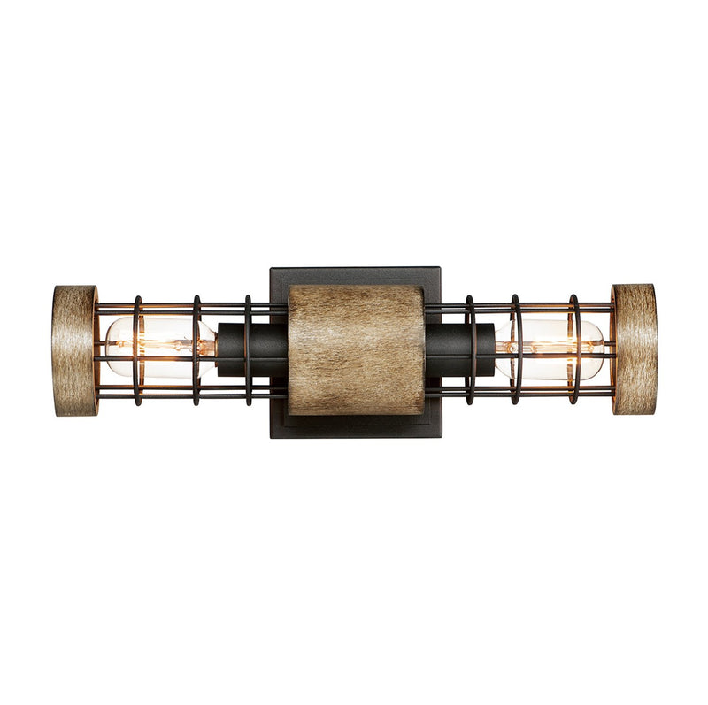 Homestead 2 Light Wall Sconce in Driftwood / Black