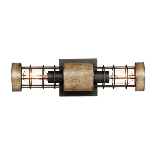 Homestead 2 Light Wall Sconce in Driftwood / Black