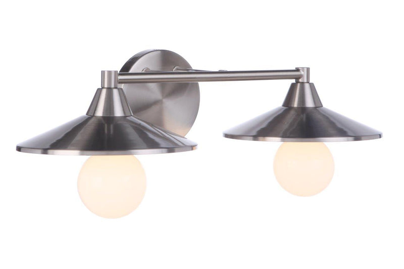 Isaac 2 Light 19.25" Vanity in Brushed Polished Nickel