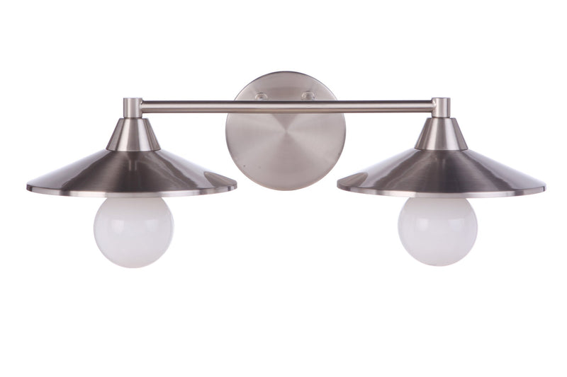 Isaac 2 Light 19.25" Vanity in Brushed Polished Nickel