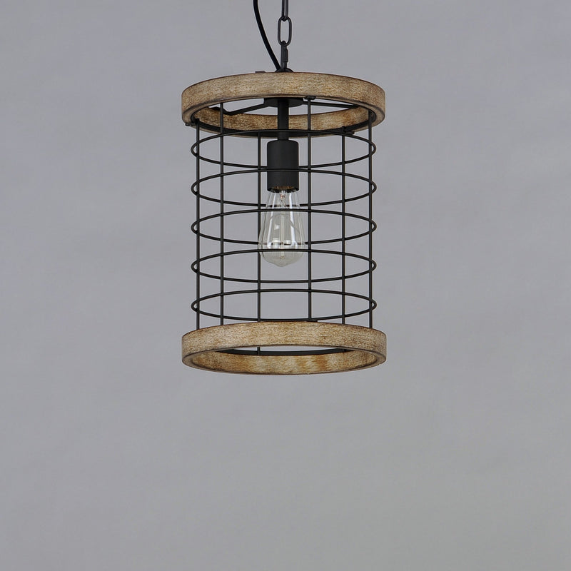 Homestead 10" Pendant in Driftwood / Black