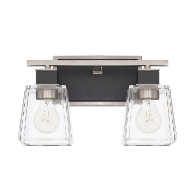 Tux 2-Light Bath Vanity Light in Black Tie