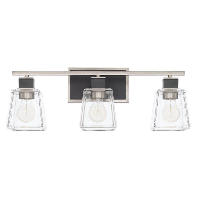 Tux 3-Light Bath Vanity Light in Black Tie