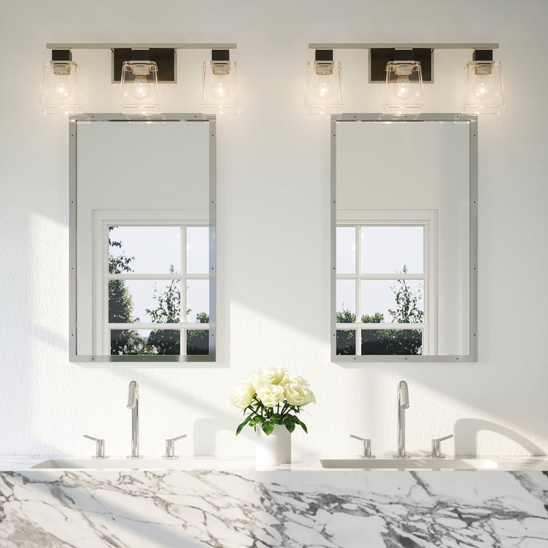 Tux 3-Light Bath Vanity Light in Black Tie
