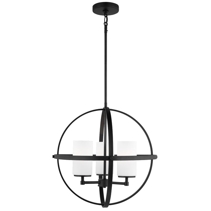 Alturas Three Light Chandelier in Midnight Black