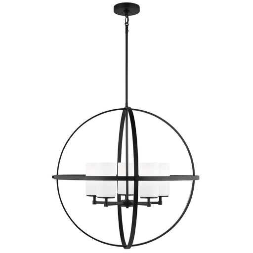 Alturas Five Light Chandelier in Midnight Black