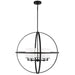Alturas Five Light Chandelier in Midnight Black