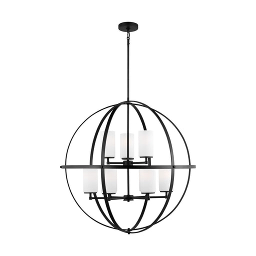 Alturas Nine Light Chandelier in Midnight Black