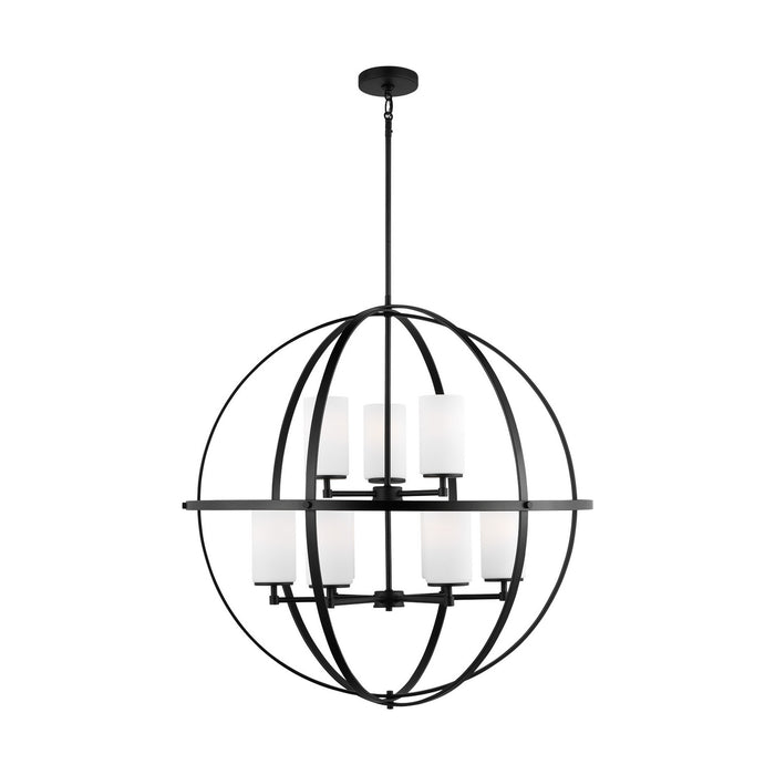 Alturas Nine Light Chandelier in Midnight Black