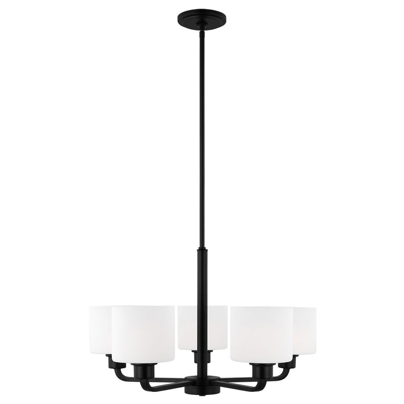 Canfield 5-Light Chandelier in Midnight Black